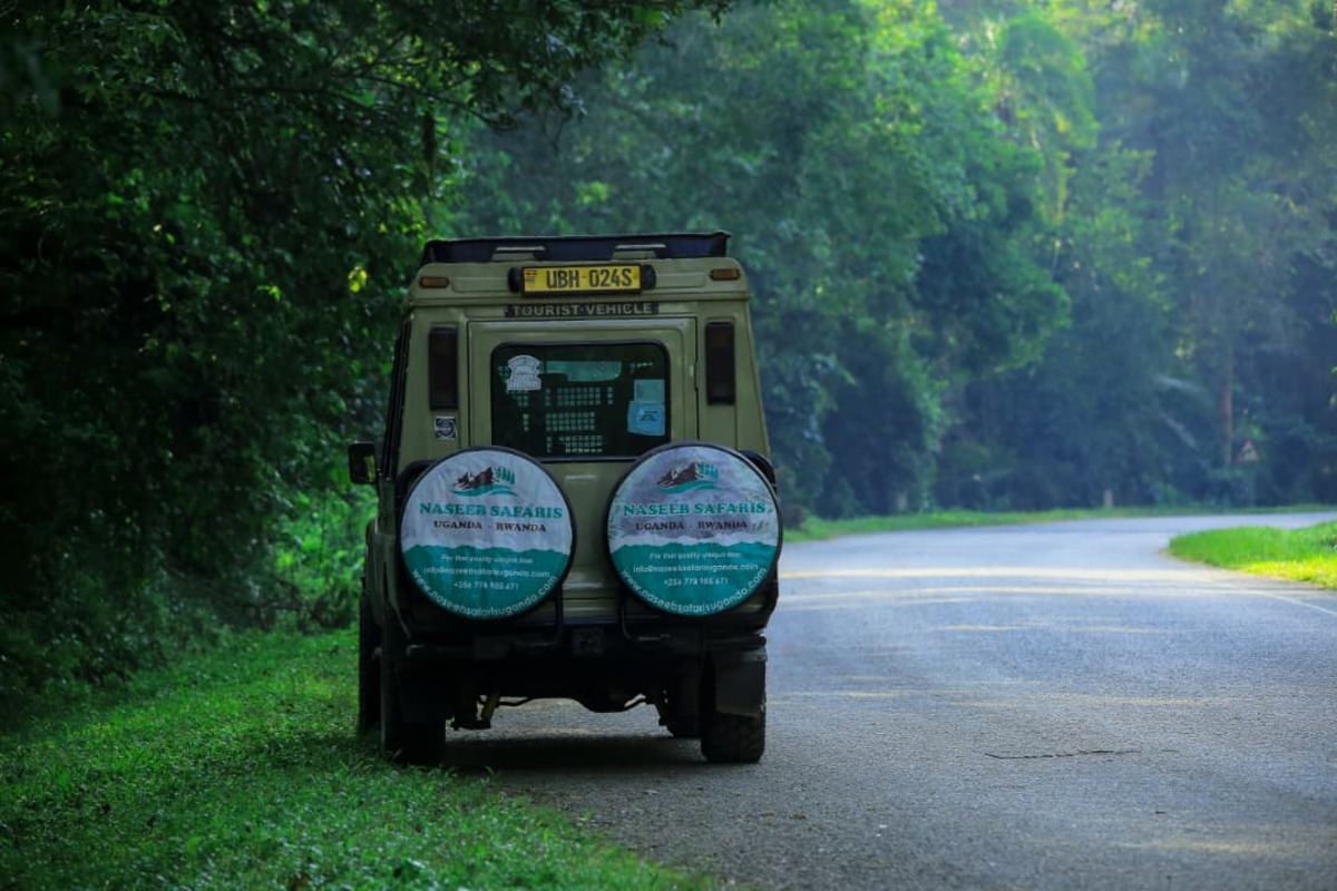A safari jeep in Kibale forest
